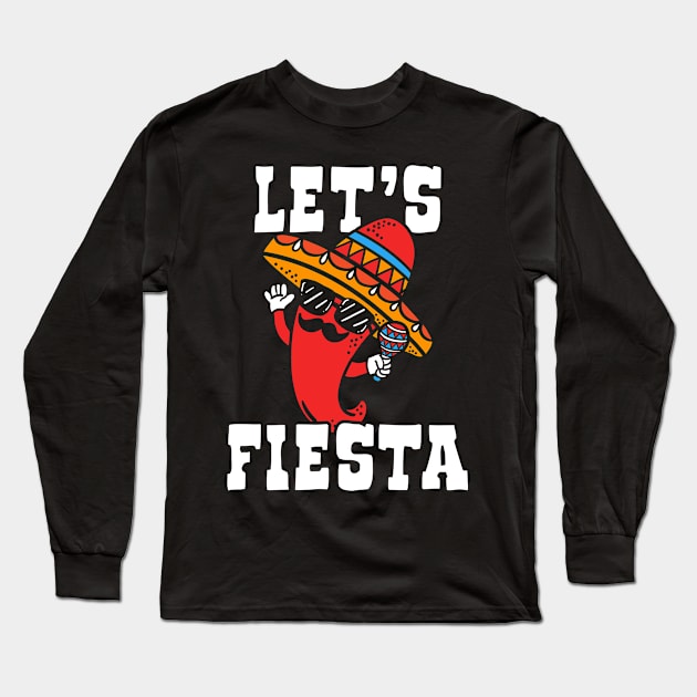 Fiesta Cinco de Mayo Long Sleeve T-Shirt by KAWAIITEE